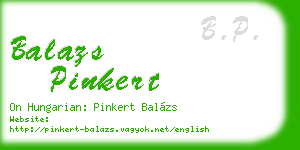 balazs pinkert business card