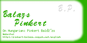 balazs pinkert business card